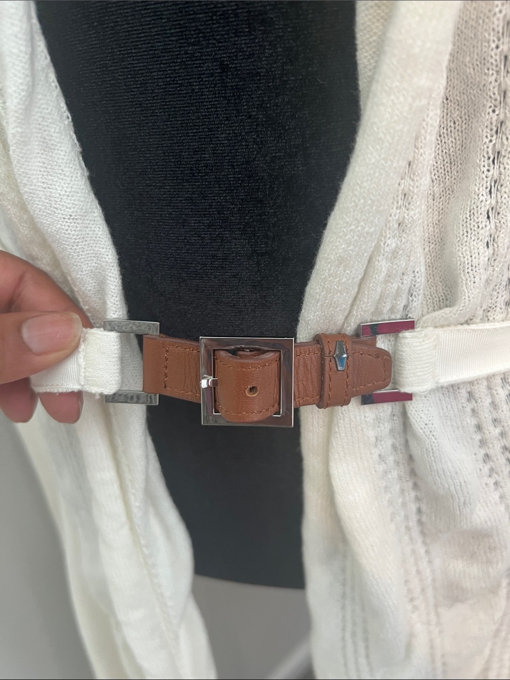 Cache Cream Open-Front Drape Cardigan - Picture 7 of 8